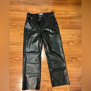 Abercrombie & Fitch High Rise 90s relaxed vegan leather pants